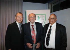 Dr. Tomas Kim, Dr. Celso Wilson Stefanelli e Dr. Alexandre Firmo de Souza Cruz