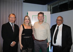 Dr. Tomas Kim, Daniele Nogueira, Dr. Marcelo Nogueira e Dr. Alexandre Firmo de Souza Cruz