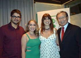 Allan Zapata, Dra. Tamara Lovatto Resende, Dra. Adele Cypriano e Dr. Tomas Kim
