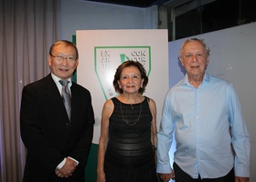 Dr. Tomas Kim, Beatriz Dinamarco Lemos e Dr. Ricardo Dinamarco Lemos