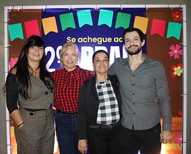 Elaine Zatiti, Noeli Andrade, Maria Angélica Tamburus Assumpção e Danilo Andrade Tamburus