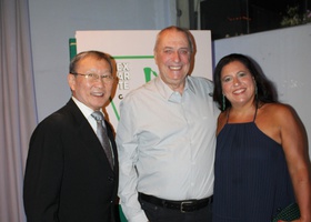 Dr. Tomas Kim, Dr. Oscar Floriano Filho e Perla Floriano