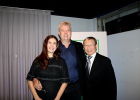 Dra. Paula Navarro, Dr. Fernando Gomes e Dr. Tomas Kim