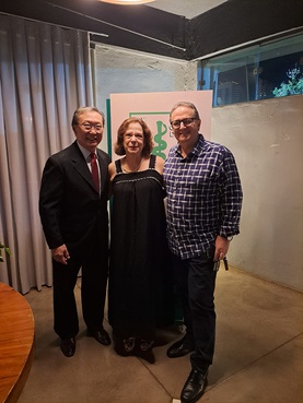 Dr. Tomas Kim, Dra. Ione Muniz G. Rossi e Alexandre Rossi