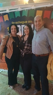 Cláudia, Nicole e Otacílio Paganini Jr.
